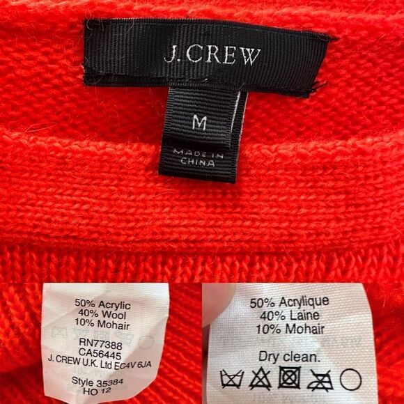 J. Crew Wool Mohair Sweater Boat Neck with Shoulder Buttons Size M - Picture 12 of 15